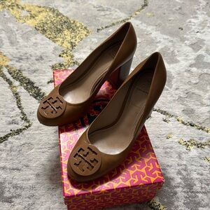 Tory Burch leather pumps with block heel